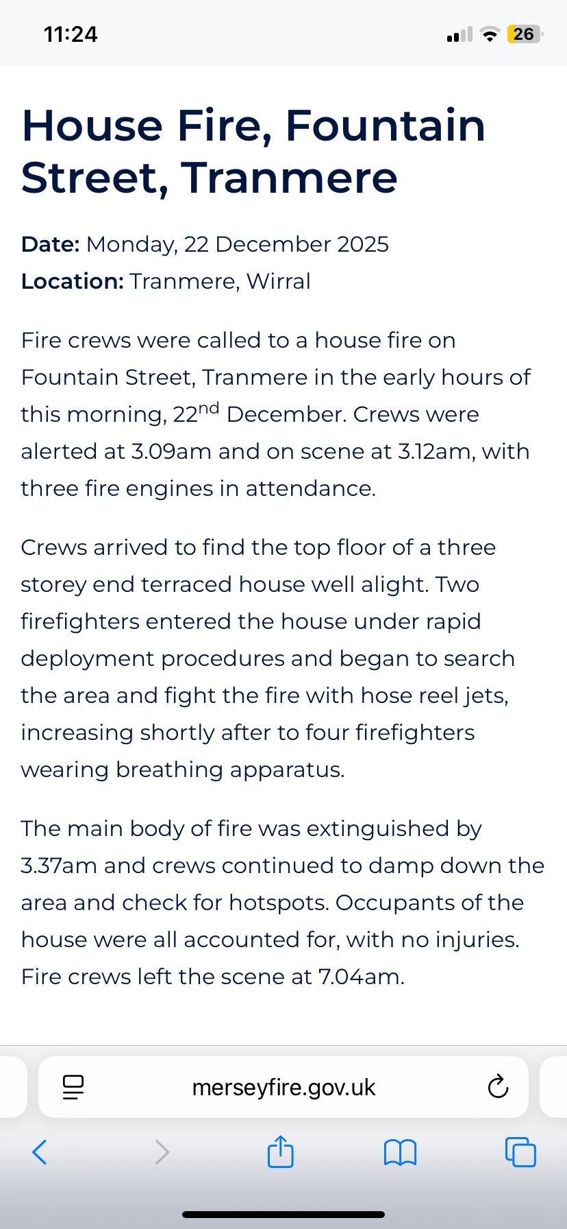 Family home destroyed by fire campaign photo, 2 of 4