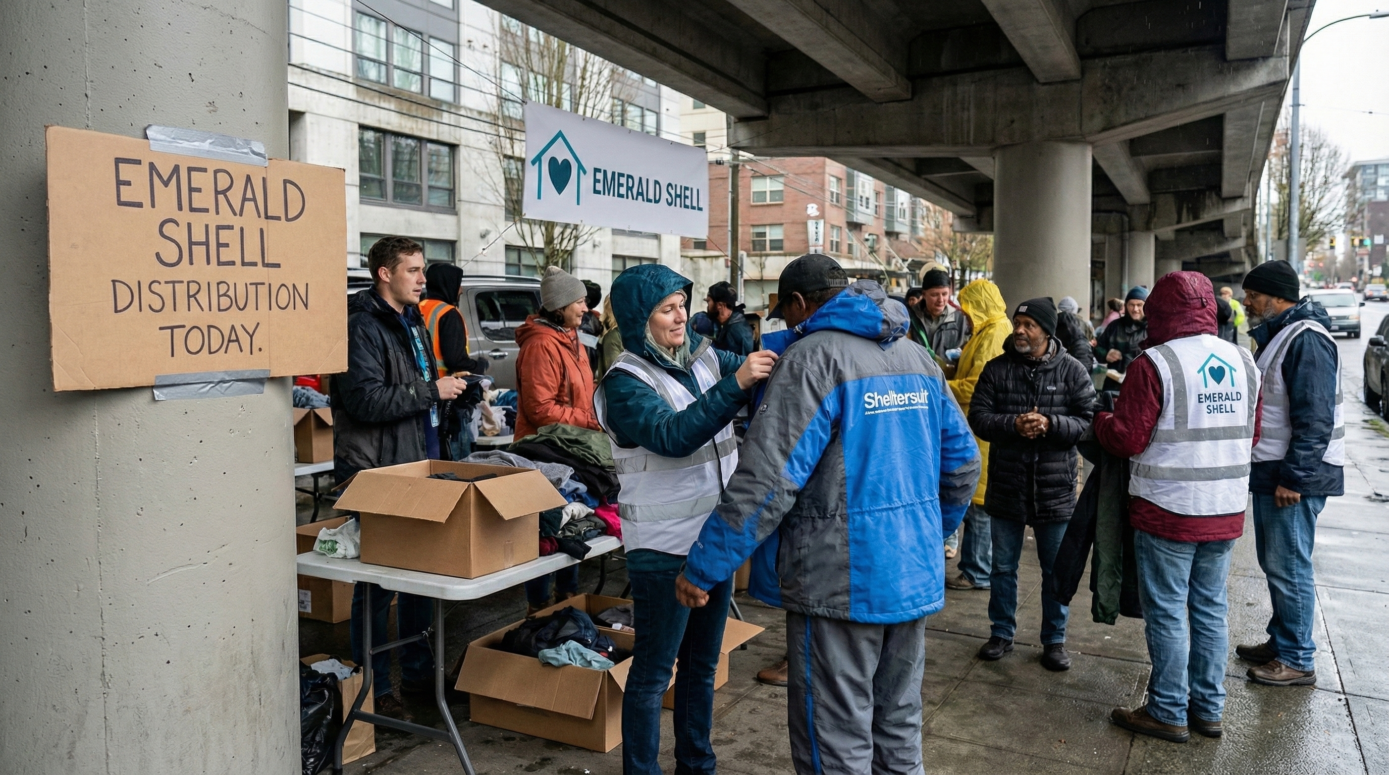 Emerald Shell — Deliver 30 ShelterSuits to Seattle Neighbors campaign photo, 5 of 7