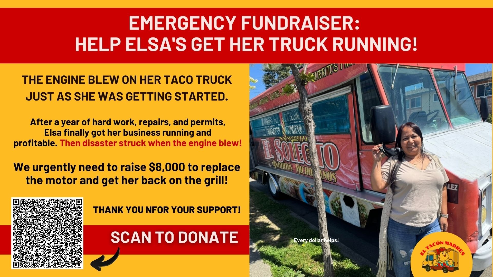 Keep the Tacos Coming: Help Elsa Fix Her Engine campaign photo, 2 of 5