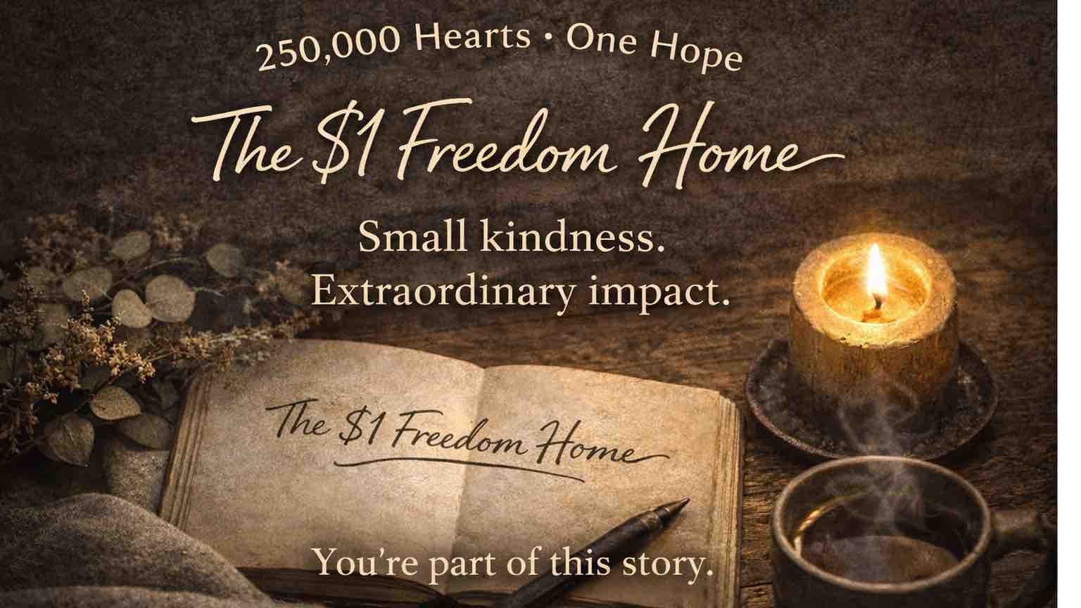 250,000 Hearts: $1 to Free a Family from Mortgage pinned link photo