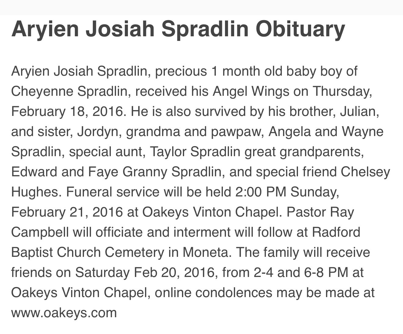 A Memorial for Aryien: Honoring a Life Gone Too Soon campaign photo, 2 of 5