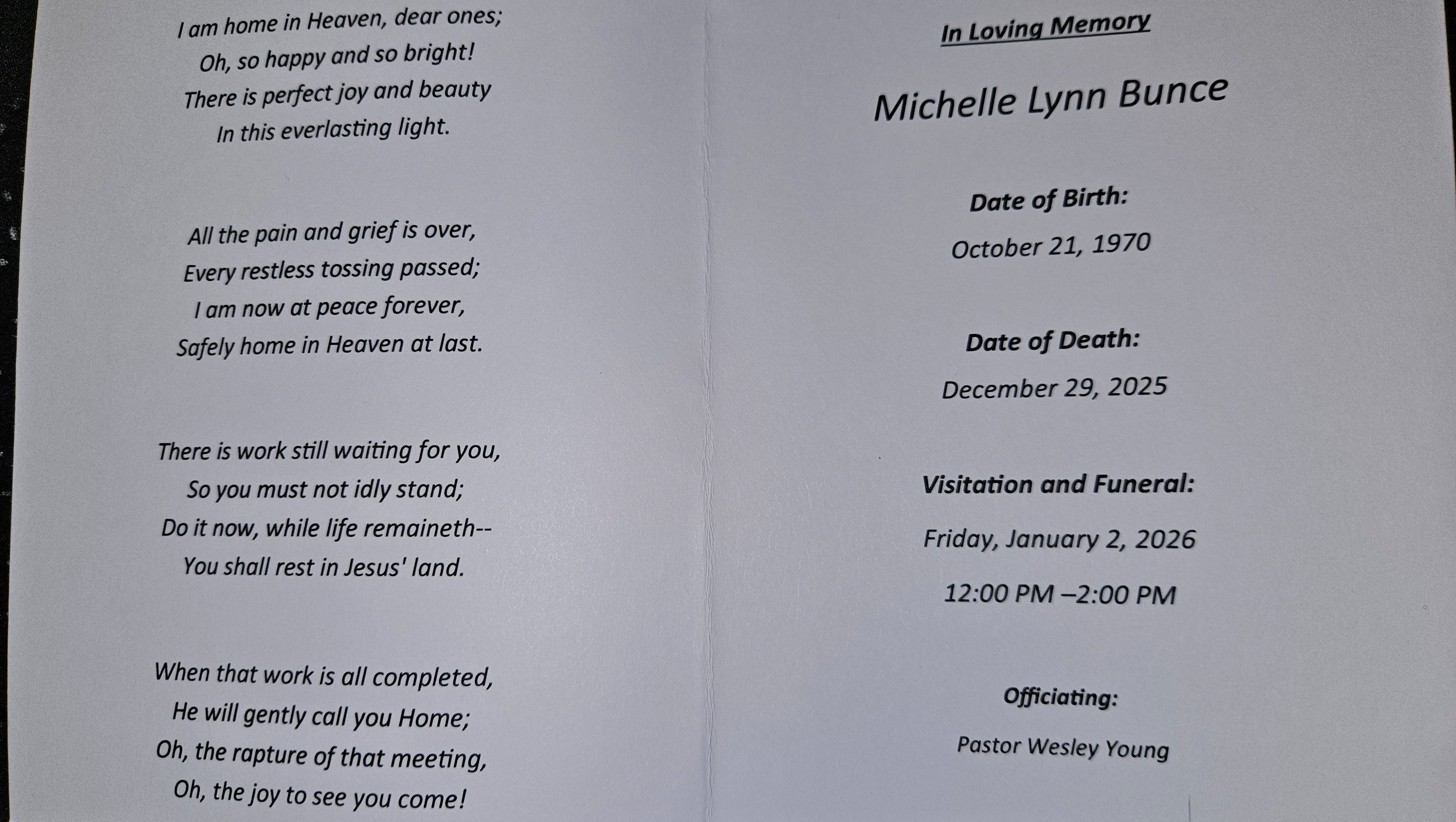 Fundraiser by Stevie Bunce : Honoring Michelle Bunce in pomeroy