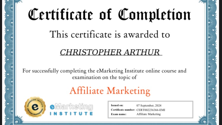 Help Christopher Start an Affiliate Marketing Business photo