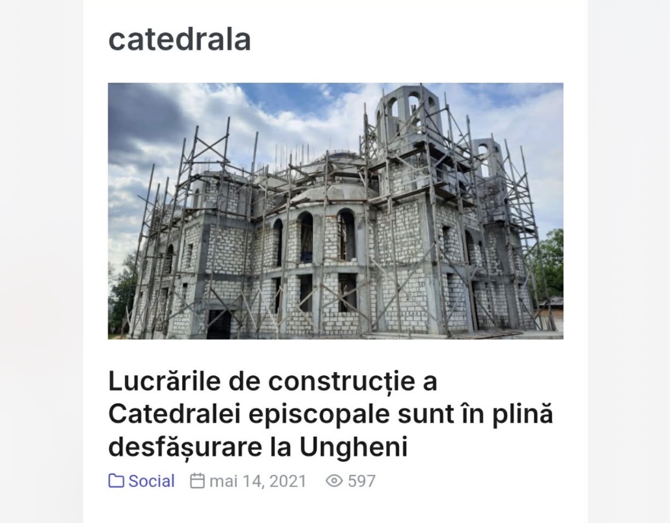 Timpul este limitat: ajută-ne să ridicăm cupola catedralei” campaign photo, 2 of 6