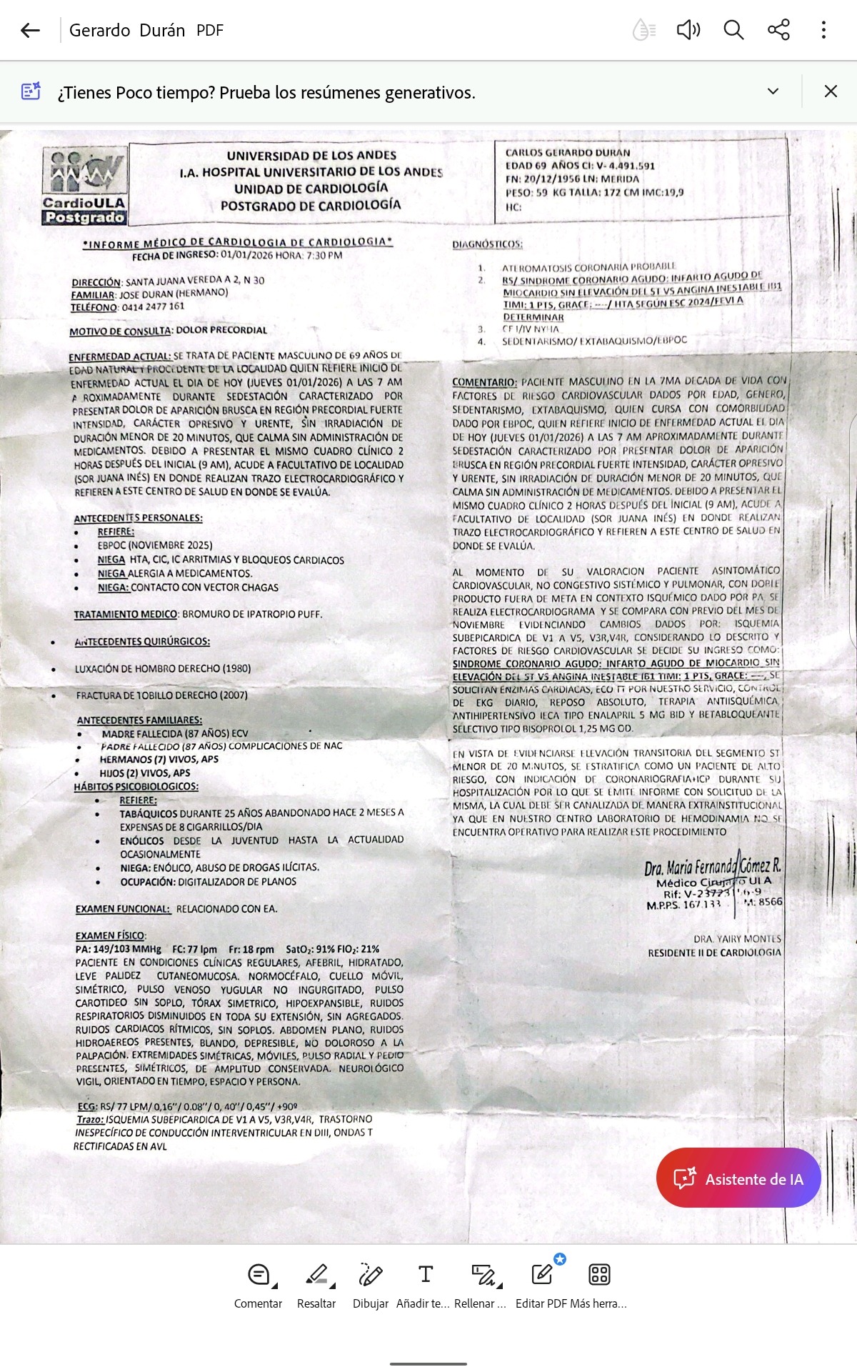 Ayuda urgente para Gerardo Durán  - Cateterismo cardiaco. campaign photo, 2 of 4