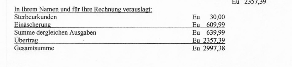Für die Beerdigung meines Vaters campaign photo, 4 of 6