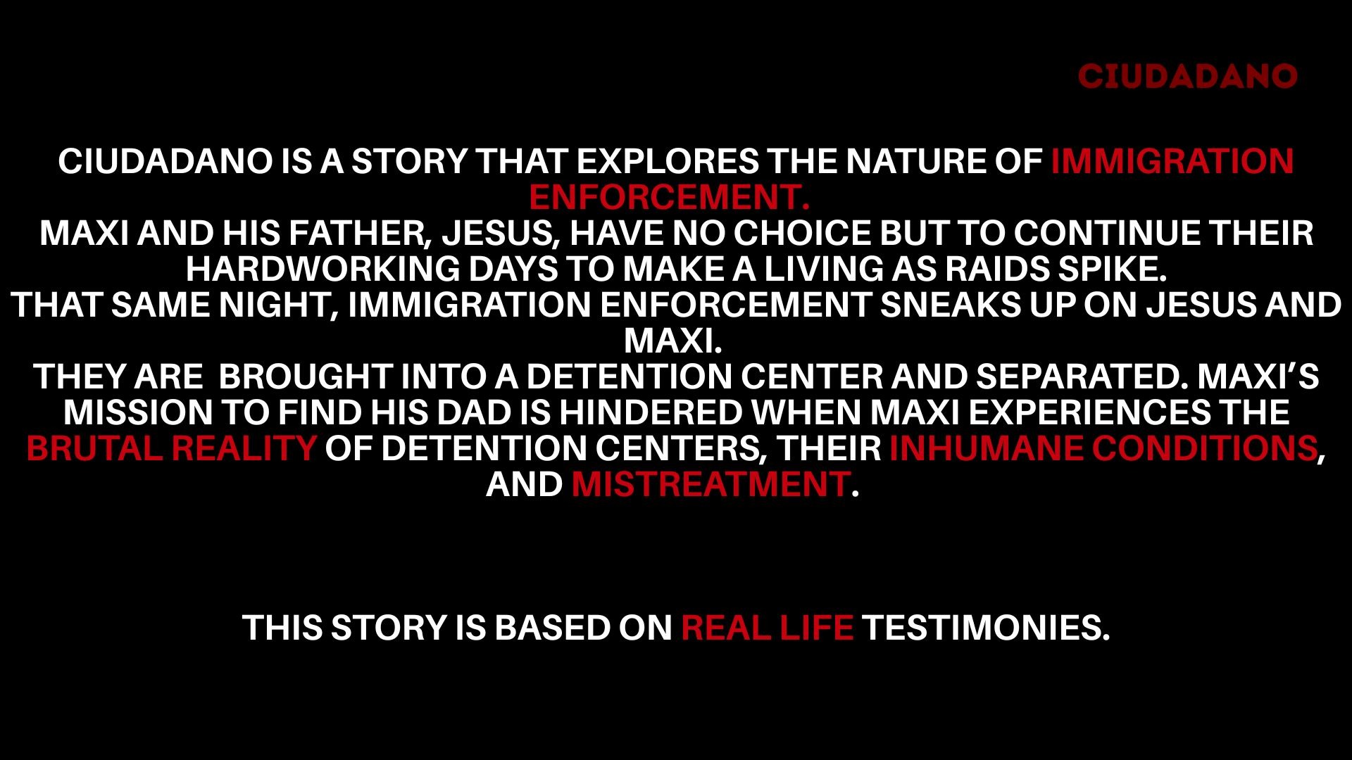 Support 'Ciudadano' : A short film on the abuse of ICE campaign photo, 2 of 4