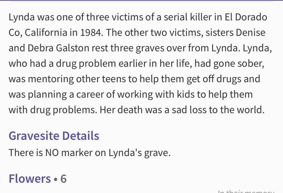 Remembering Lynda with a headstone campaign photo, 4 of 5