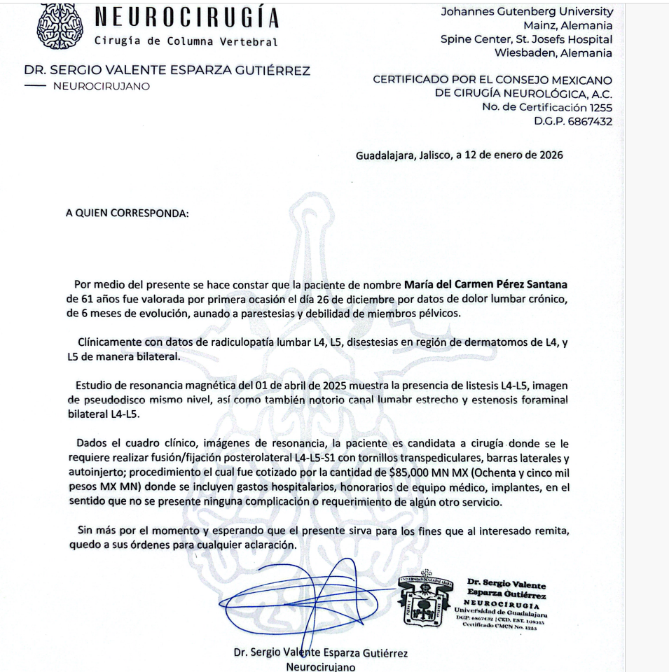 Ayuda a Carmen necesita operación para evitar invalidez campaign photo, 4 of 5