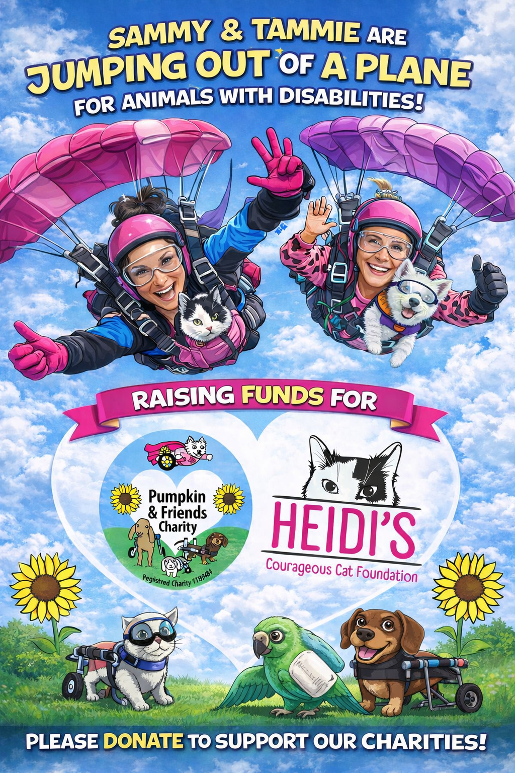 Sammy and Tammie are doing a skydive! campaign photo, 2 of 3