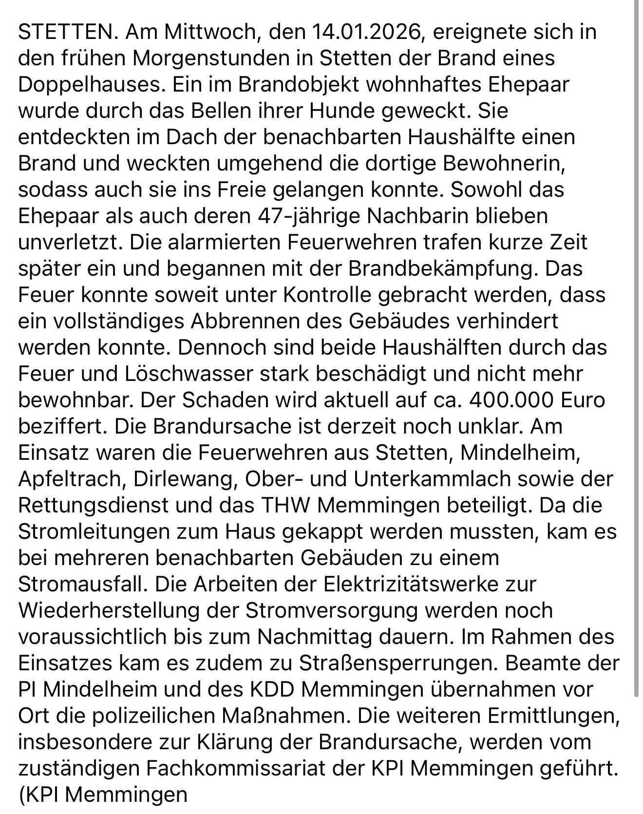 Hilfe nach Hausbrand campaign photo, 2 of 4