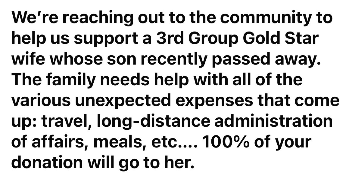 Support for a Gold Star Widow's Unexpected Loss campaign photo, 5 of 5