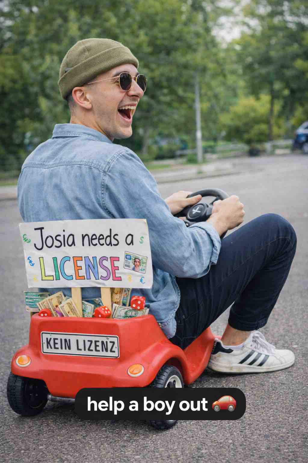 Josia needs a license!! campaign photo, 2 of 5