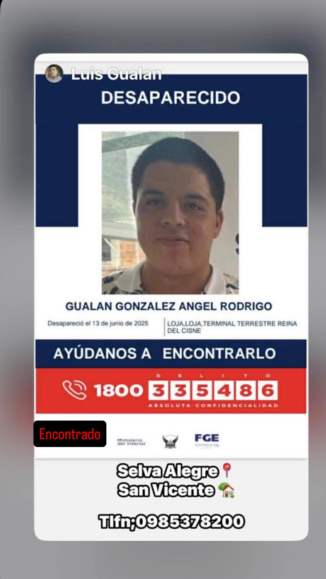 Diego Contento  Angel Rodrigo Gualan Gonzalez gofundme donation