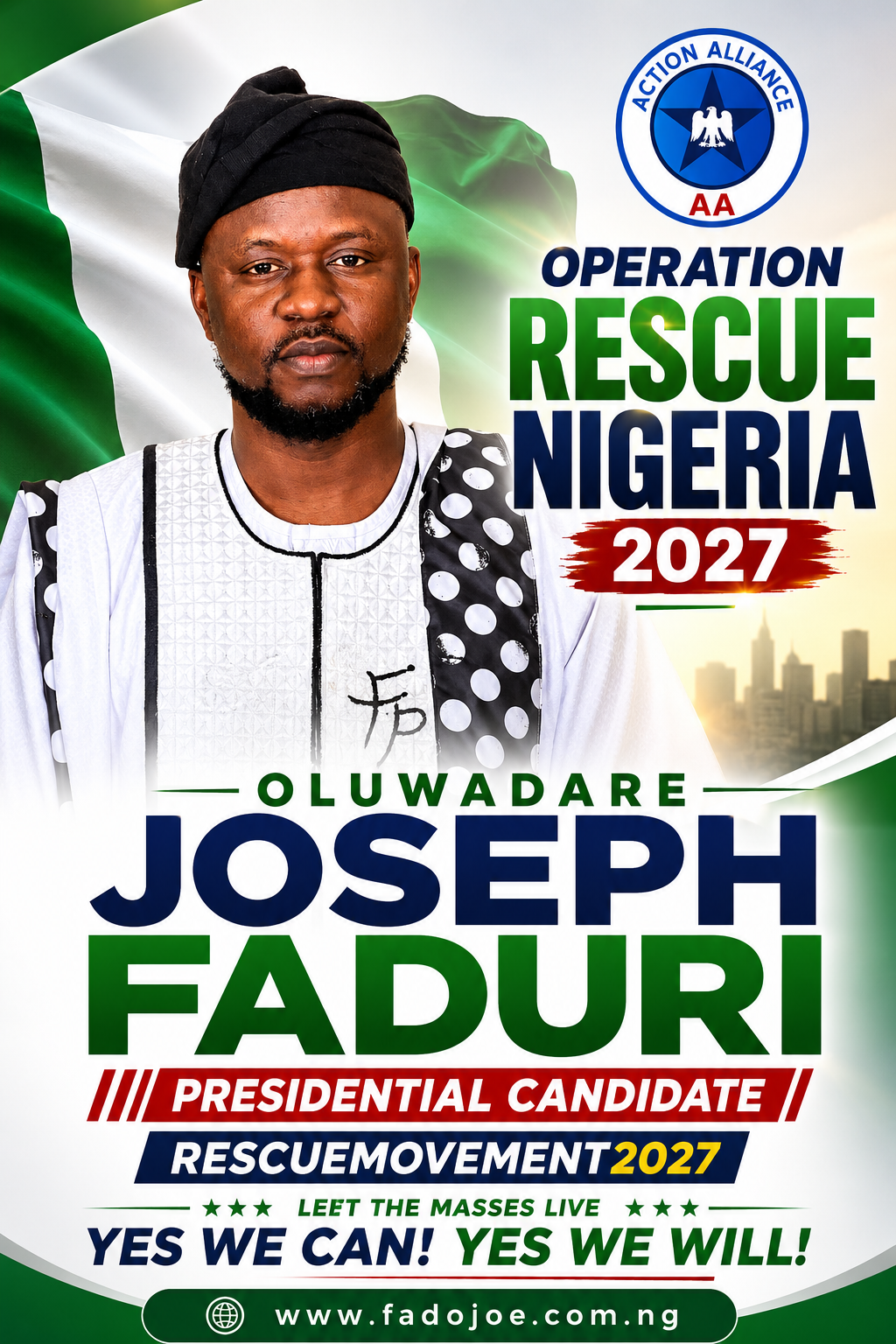 FADOJOE FOR PRESIDENT NIGERIA 2027 campaign photo, 6 of 8