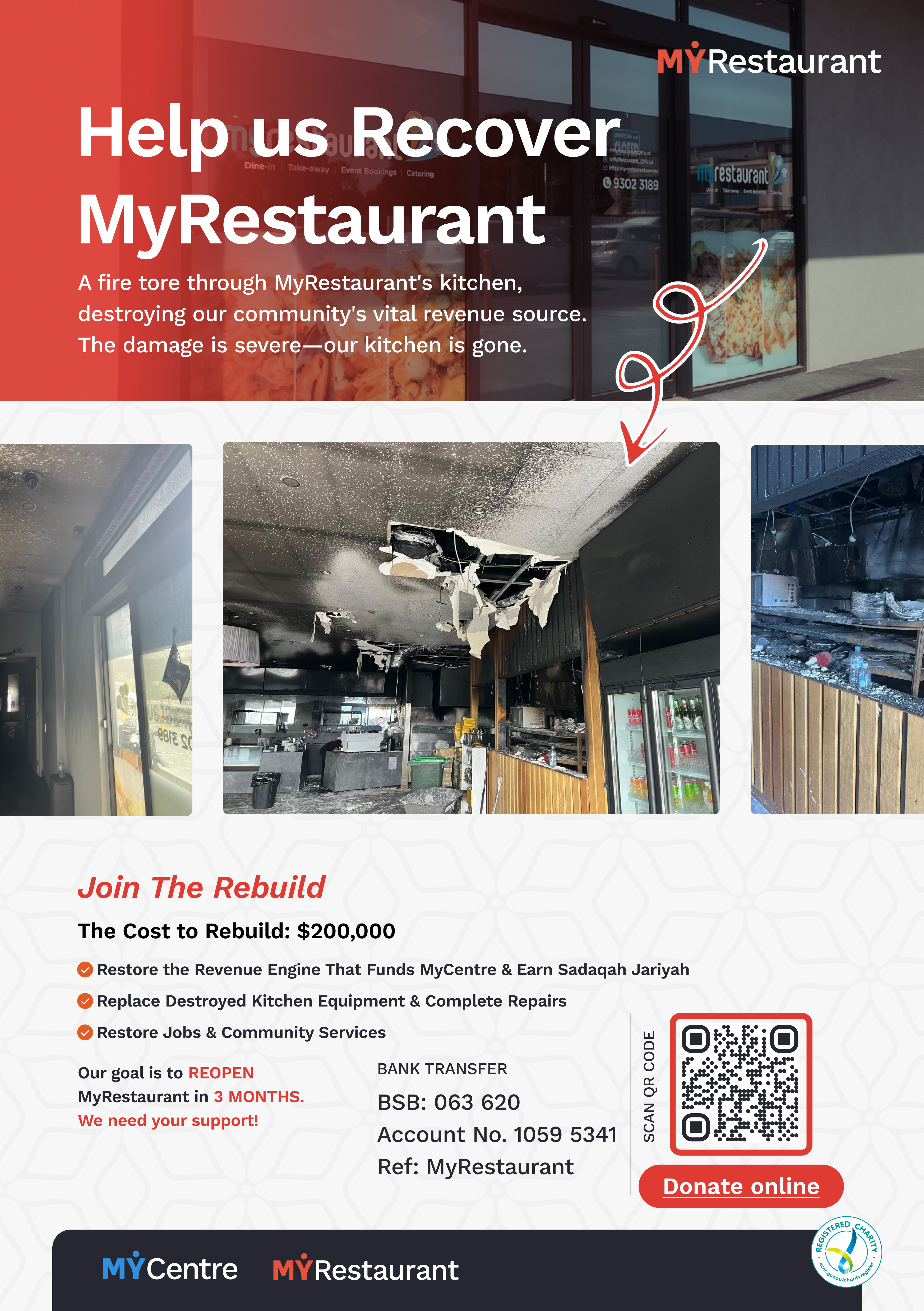 MyRestaurant Burned. Our Community Needs It Back. campaign photo, 7 of 8