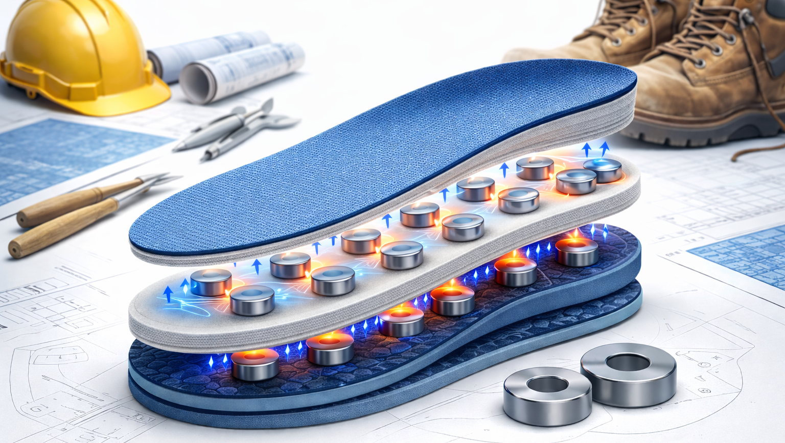 MagCush a magnetic repulsion insole system for comfort photo